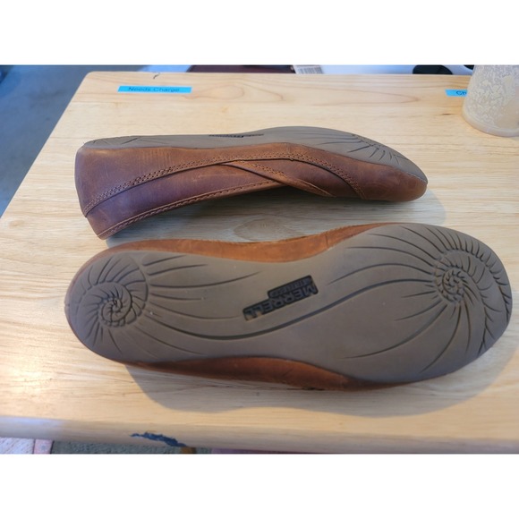 Merrell Brown Leather Balletcore Flats Comfortable Slip On Shoes Womens Size 7.5 - Picture 6 of 6